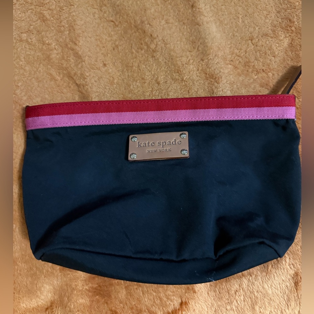 Kate Spade Black and Pink Cosmetic Bag